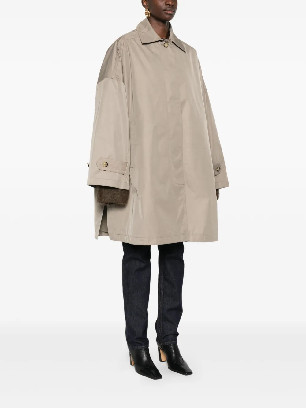 TOTEME Trenchcoat met verlaagde schouders Beige