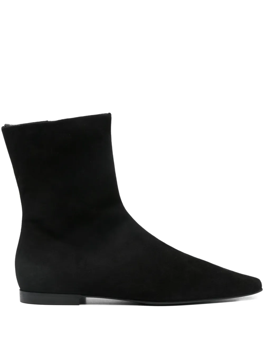 Totême Zipped Suede Pointed-toe Boots In Multi