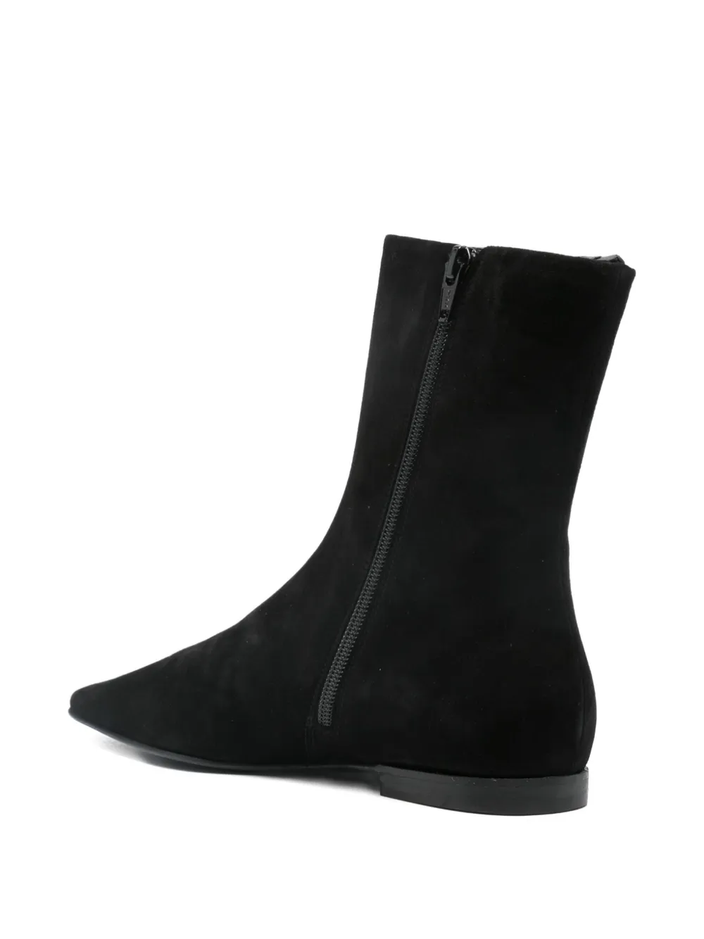 Totême Zipped Suede Pointed-toe Boots In Multi