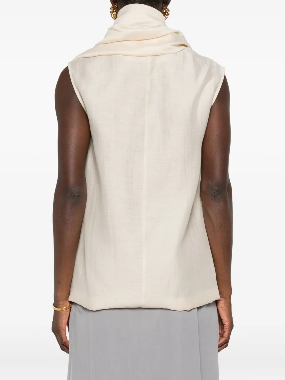 Totême Attached-scarf Blouse In Neutral