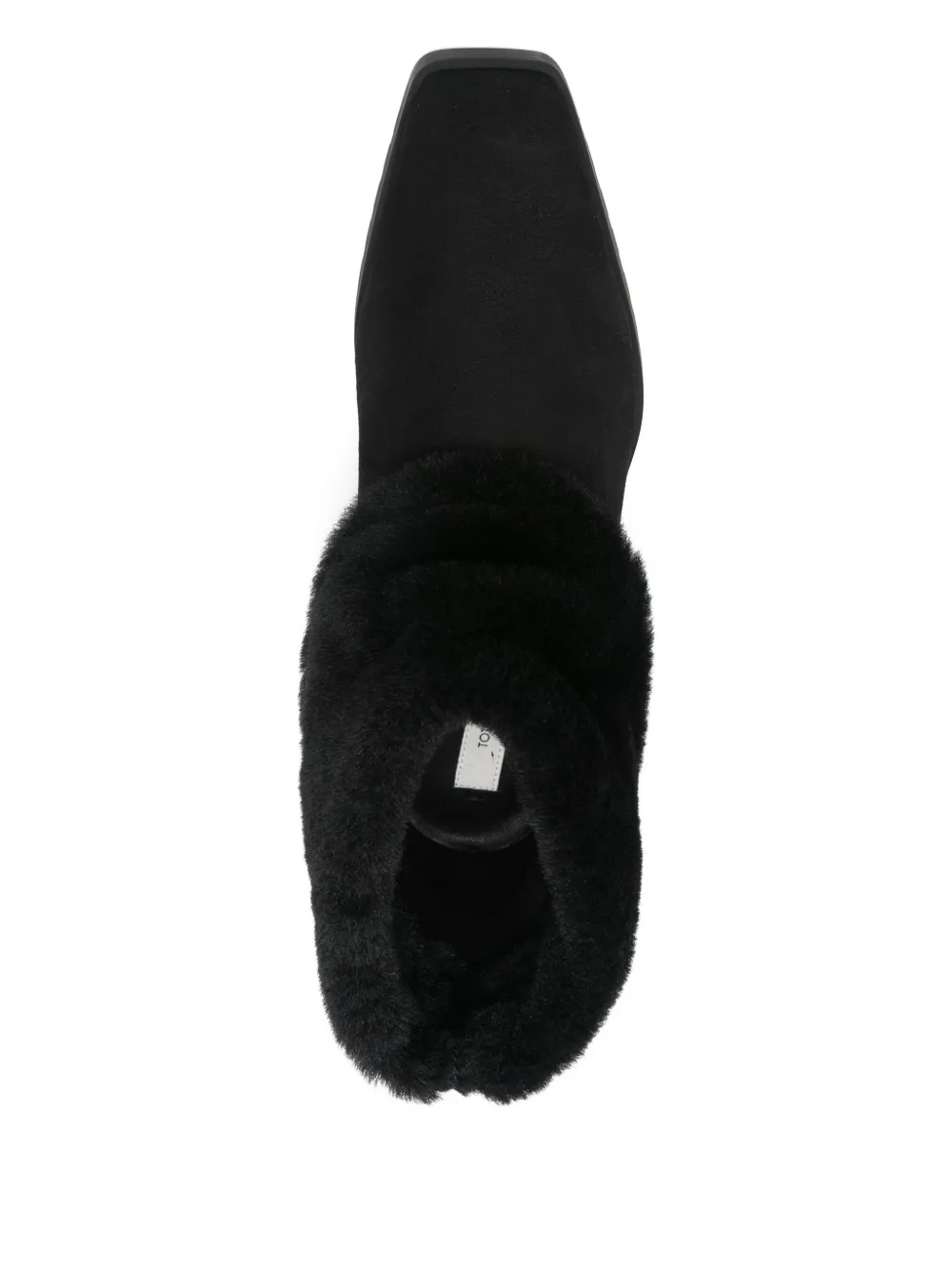 Totême Fold-down Shearling Boots In Black