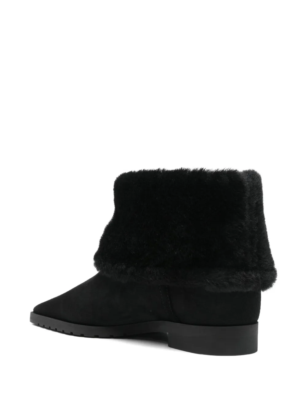 Totême Fold-down Shearling Boots In Black