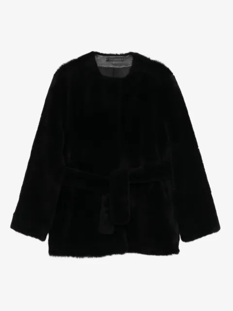 TOTEME belted shearling jacket