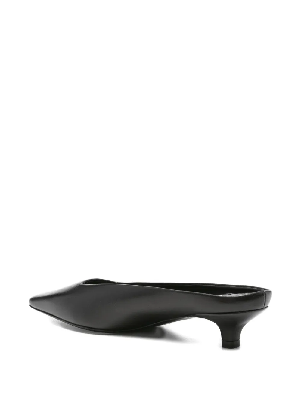 TOTEME square-toe leather mules Black