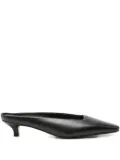 TOTEME square-toe leather mules - Black