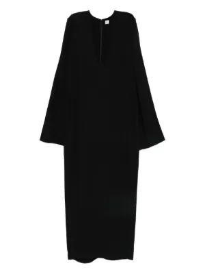 Toteme Draped Jersey Dress - Black Toteme Draped Jersey Dress - Black