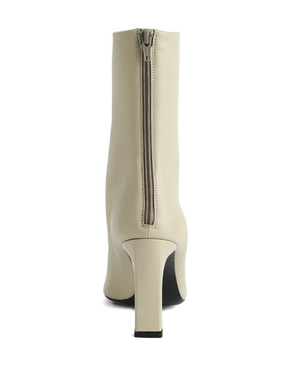 TOTEME Leren enkellaarzen Beige