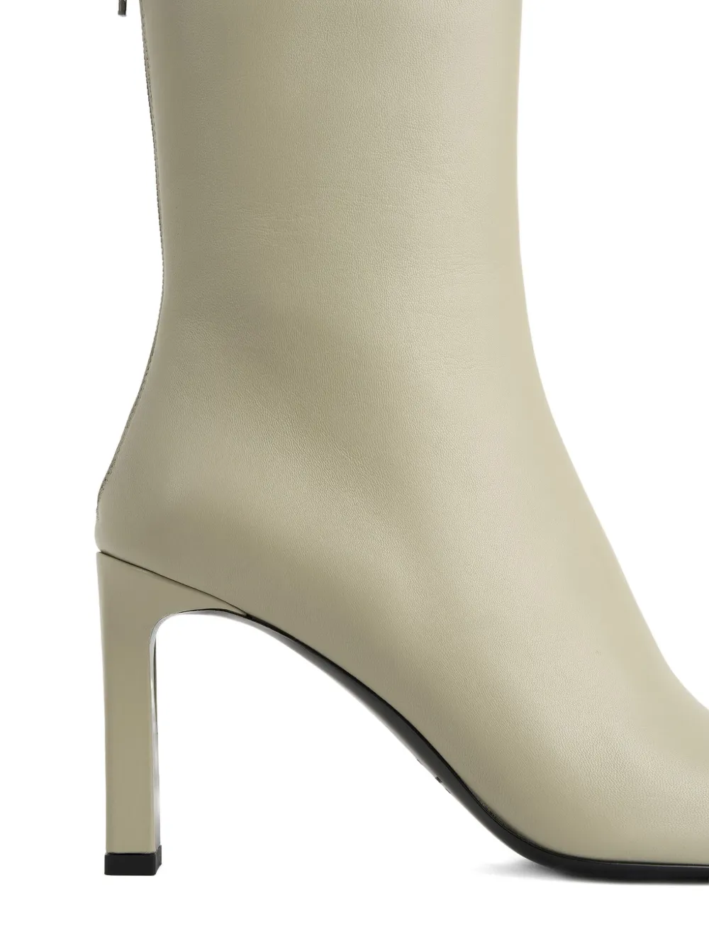 TOTEME Leren enkellaarzen Beige
