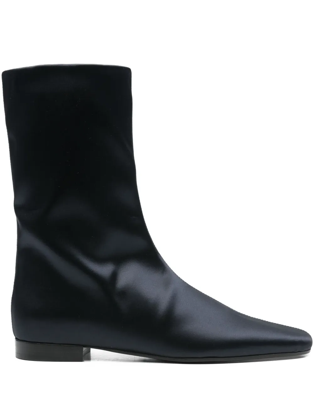 Totême Satin Ankle Boots In Blue