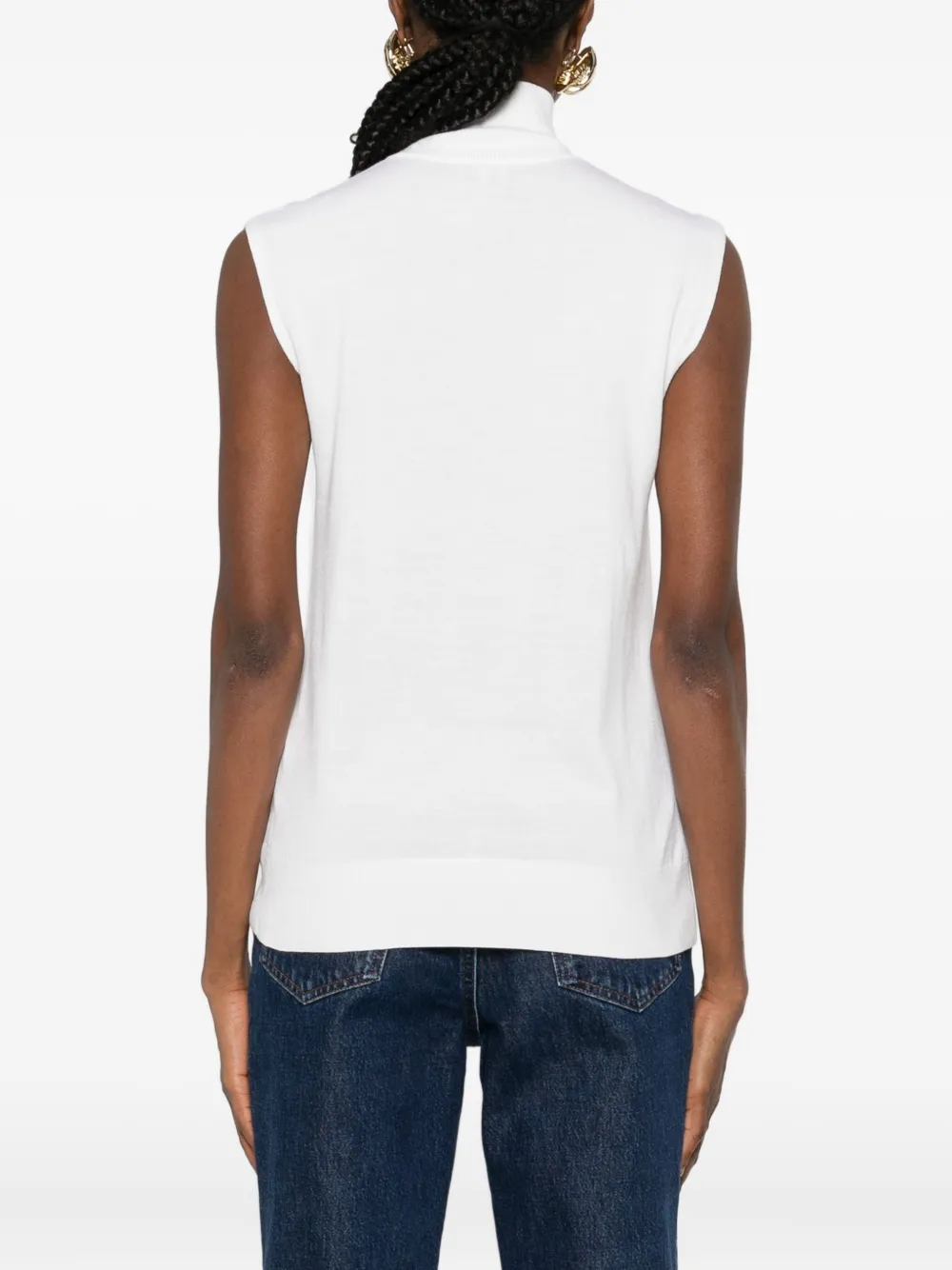 Totême Top Mit Rollkragen In White