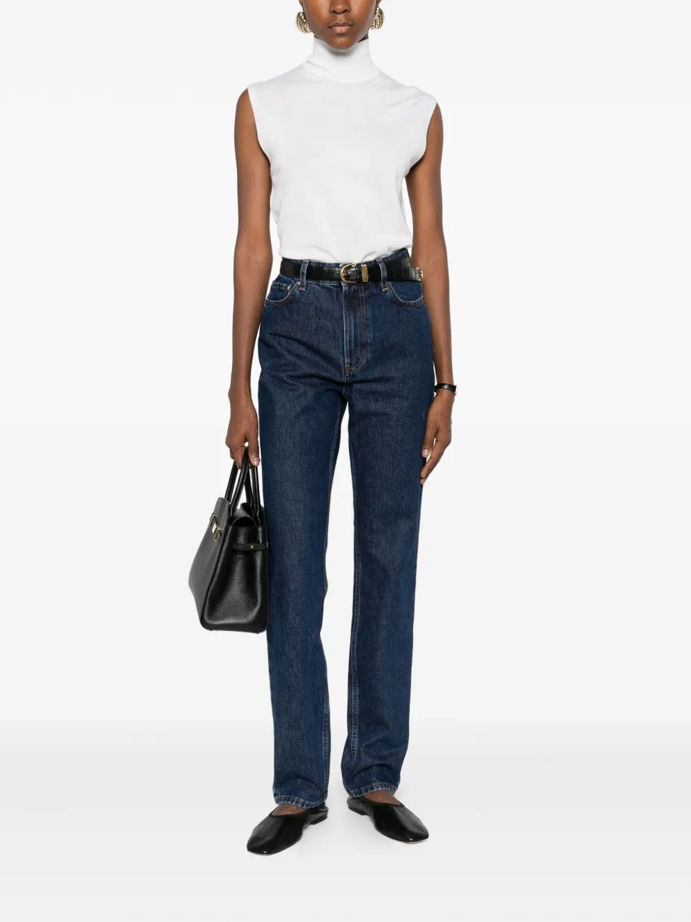 Totême Top Mit Rollkragen In White