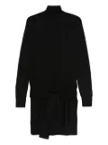 TOTEME double-sleeve tie-front turtleneck dress - Black