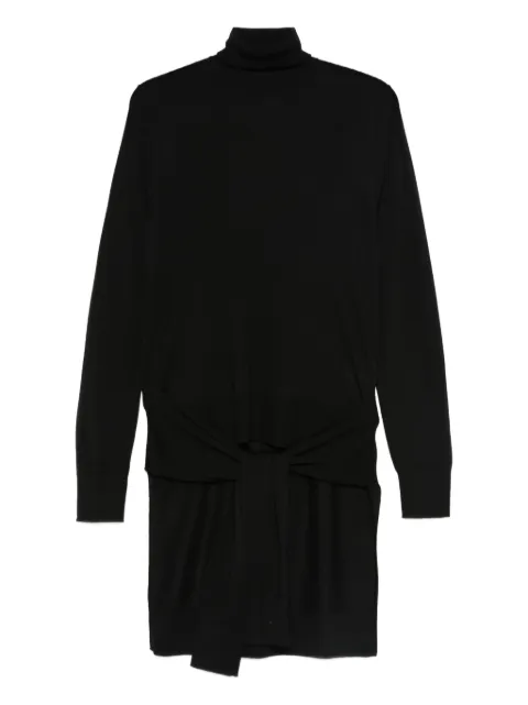 TOTEME double-sleeve tie-front turtleneck dress
