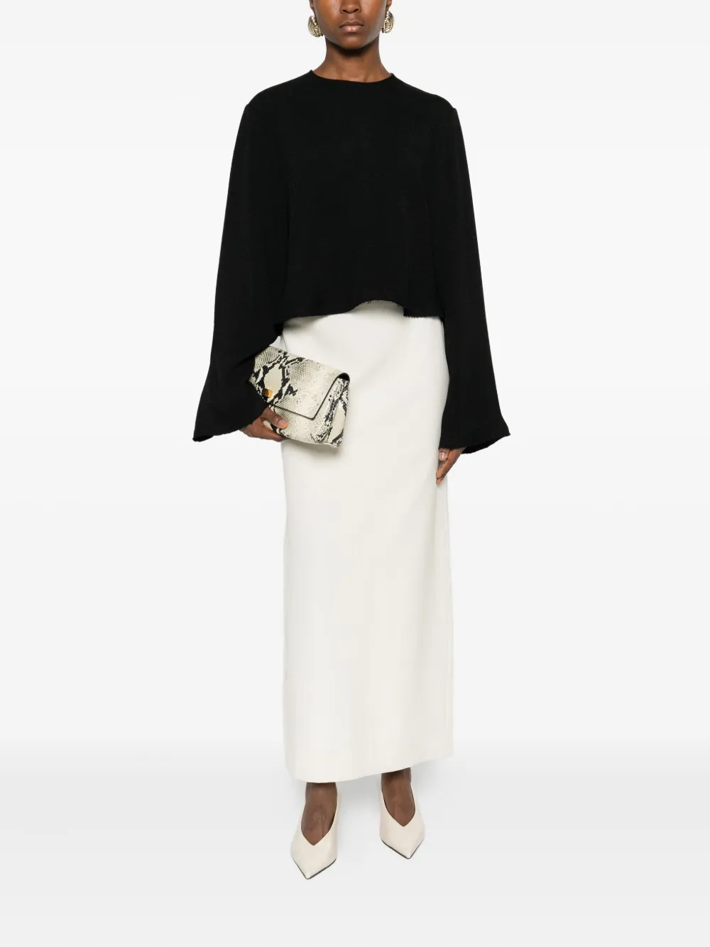 TOTEME Blouse met gerafelde afwerking - Zwart