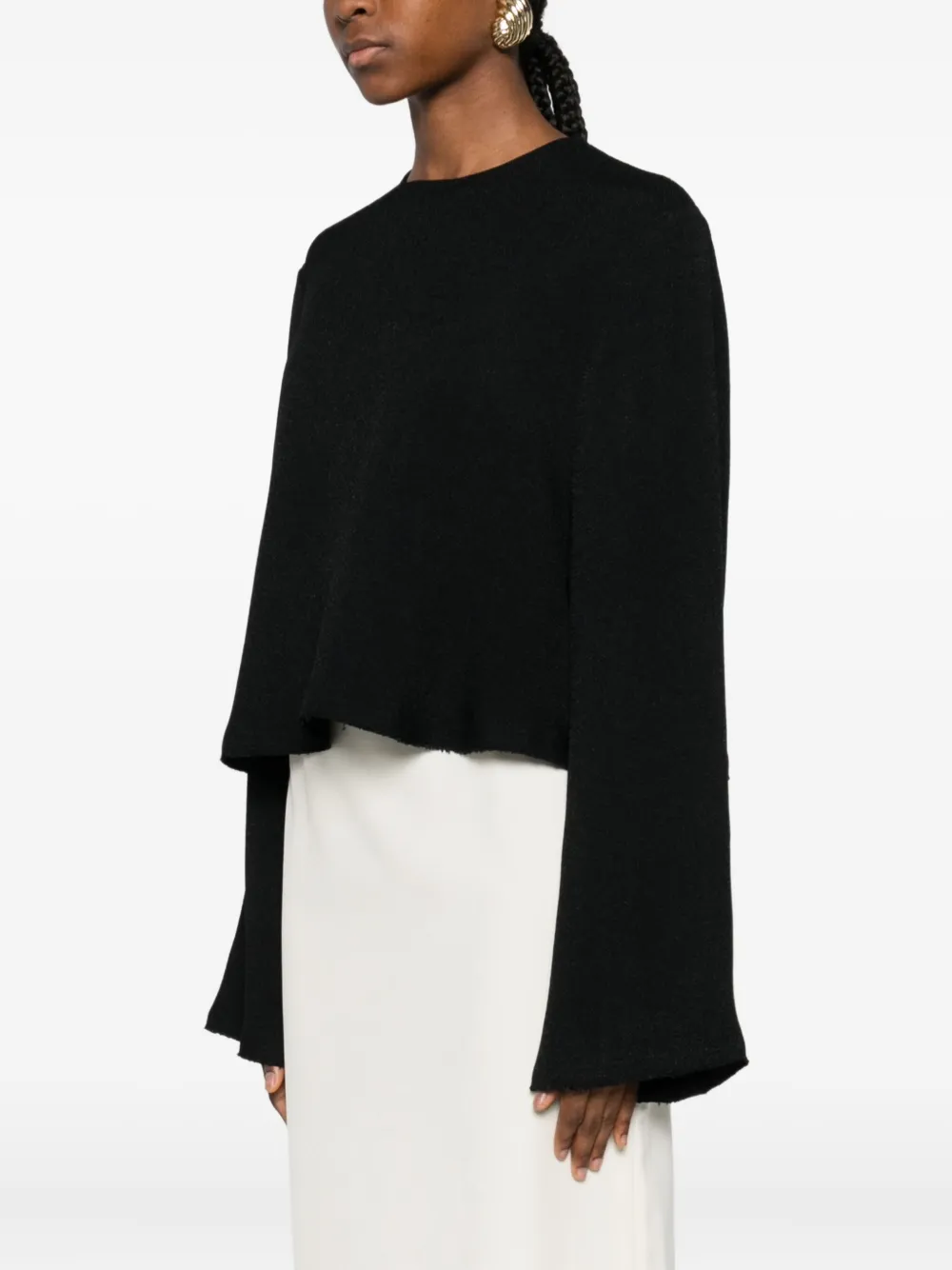 TOTEME Blouse met gerafelde afwerking Zwart