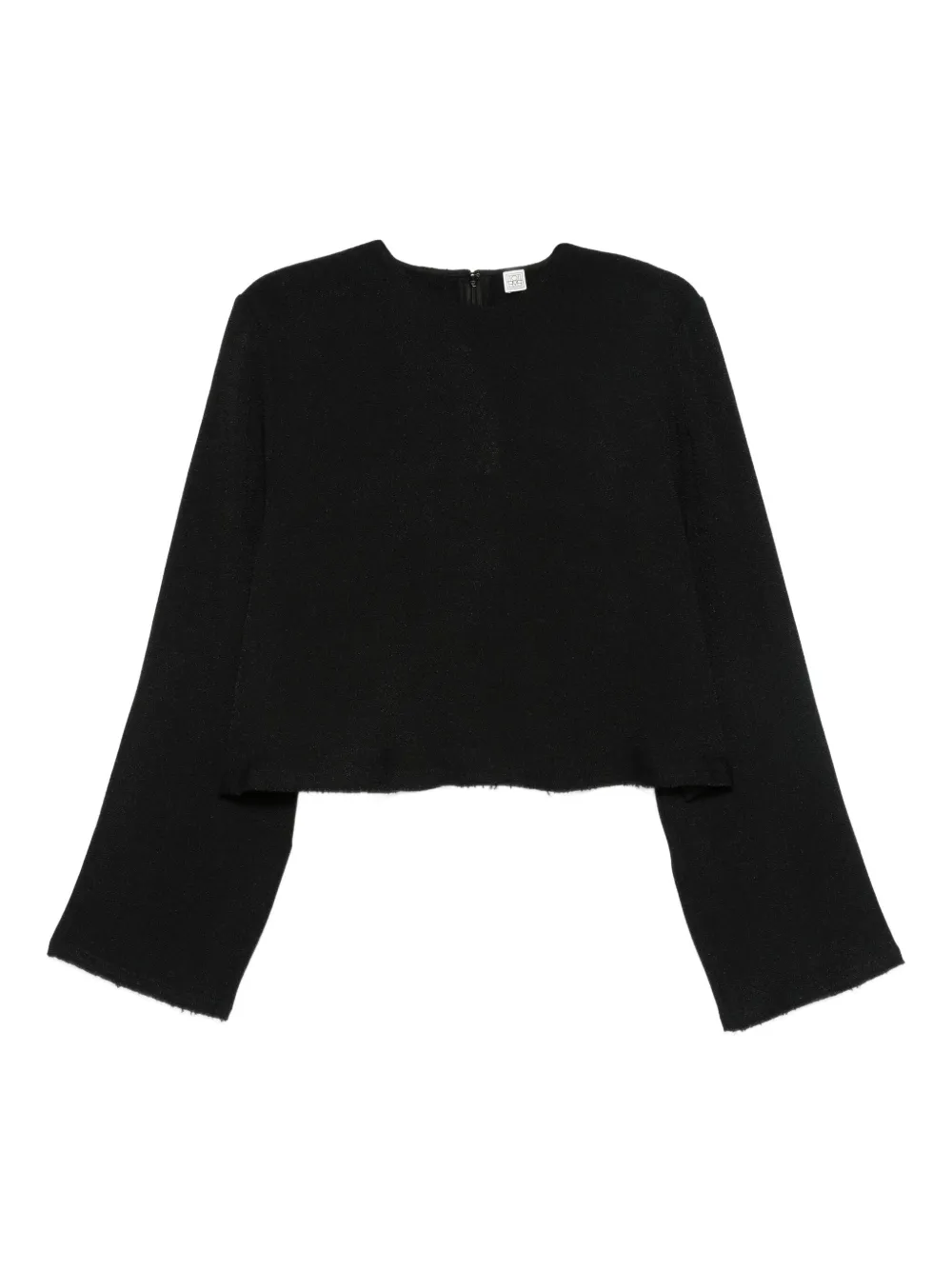 Totême Bluse Mit Offenem Saum In Black