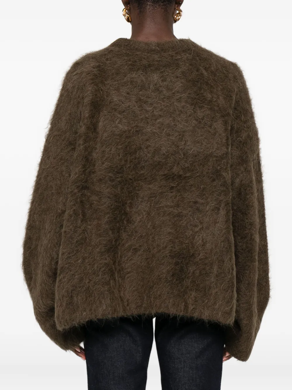 Totême Toteme Boxy Alpaca Blend Sweater In Brown