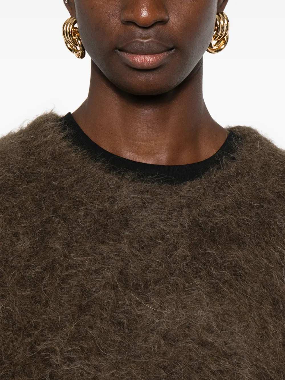 Totême Toteme Boxy Alpaca Blend Sweater In Brown