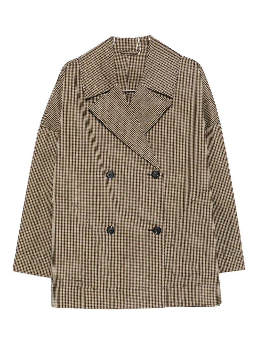 TOTEME double-breasted checked jacket | Brown | Image 1