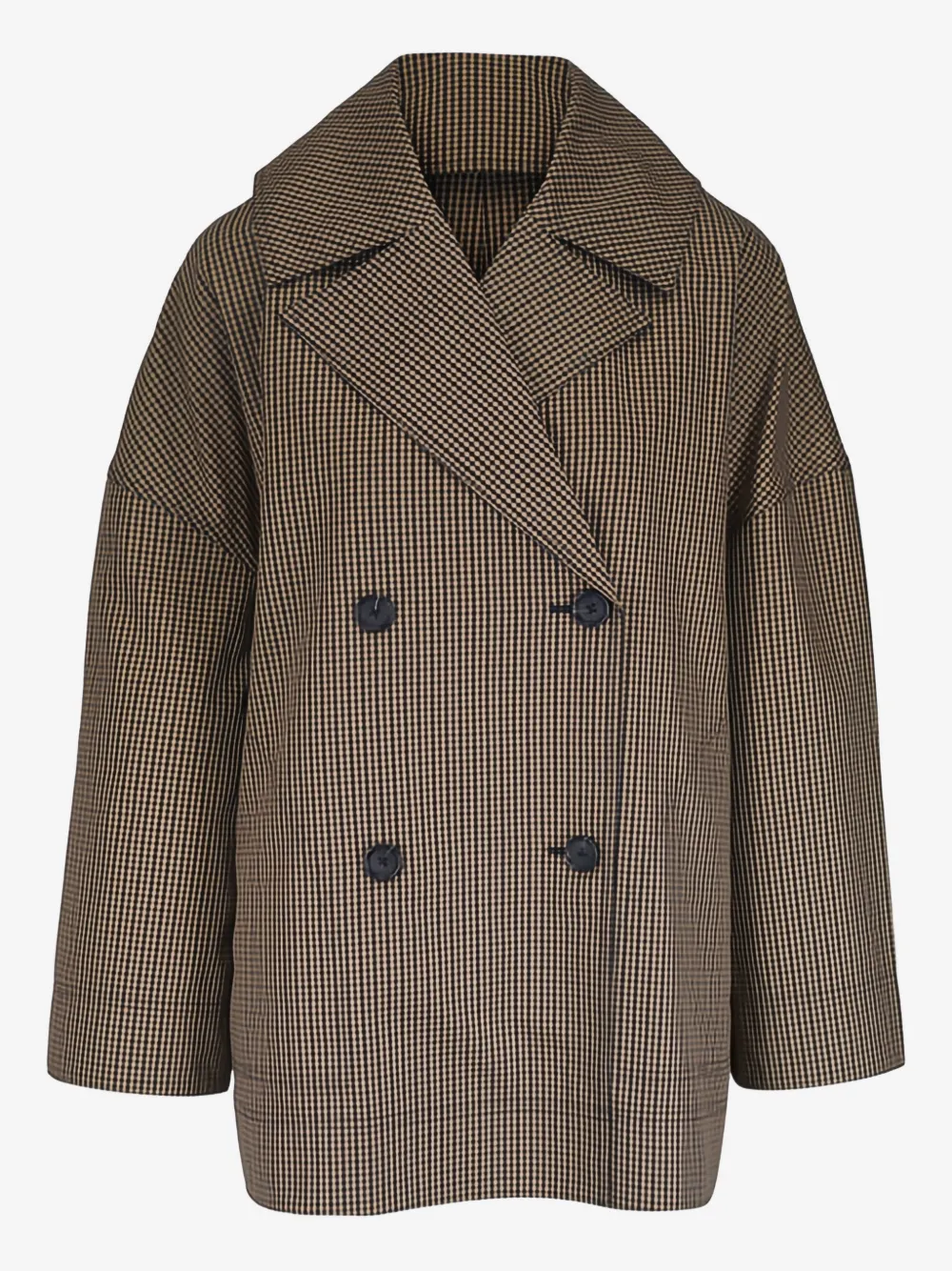 TOTEME double-breasted checked-pattern jacket | Brown | Image 1
