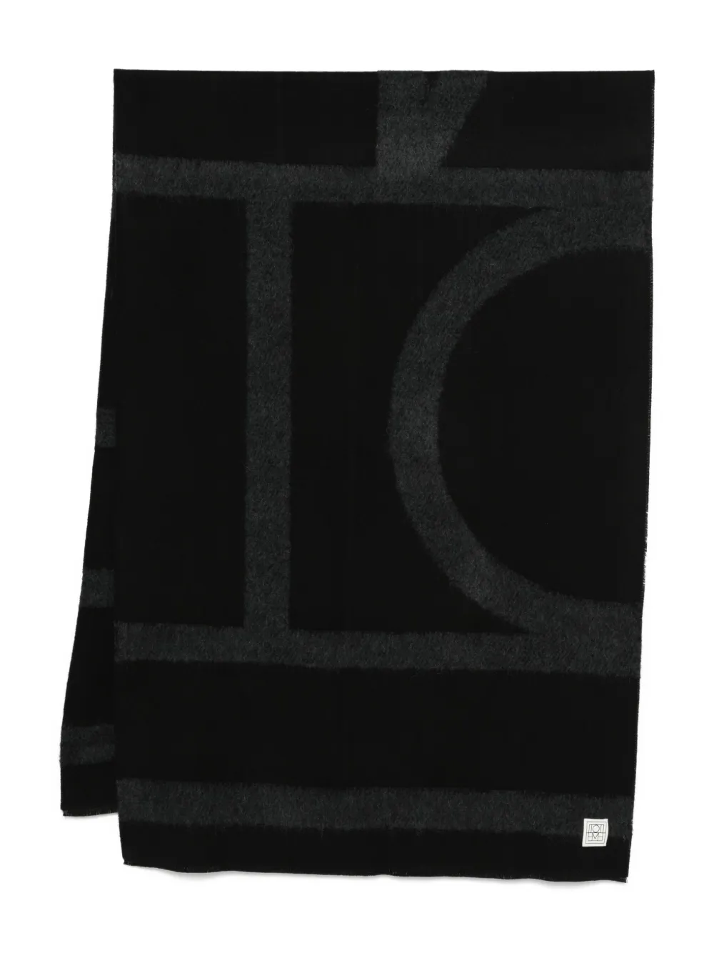TOTEME mascada con monograma estampado | negro | Image 1