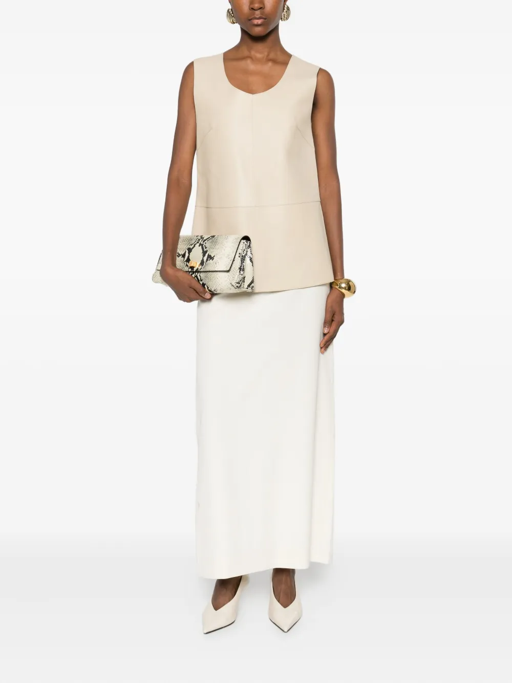 TOTEME Leren top Beige