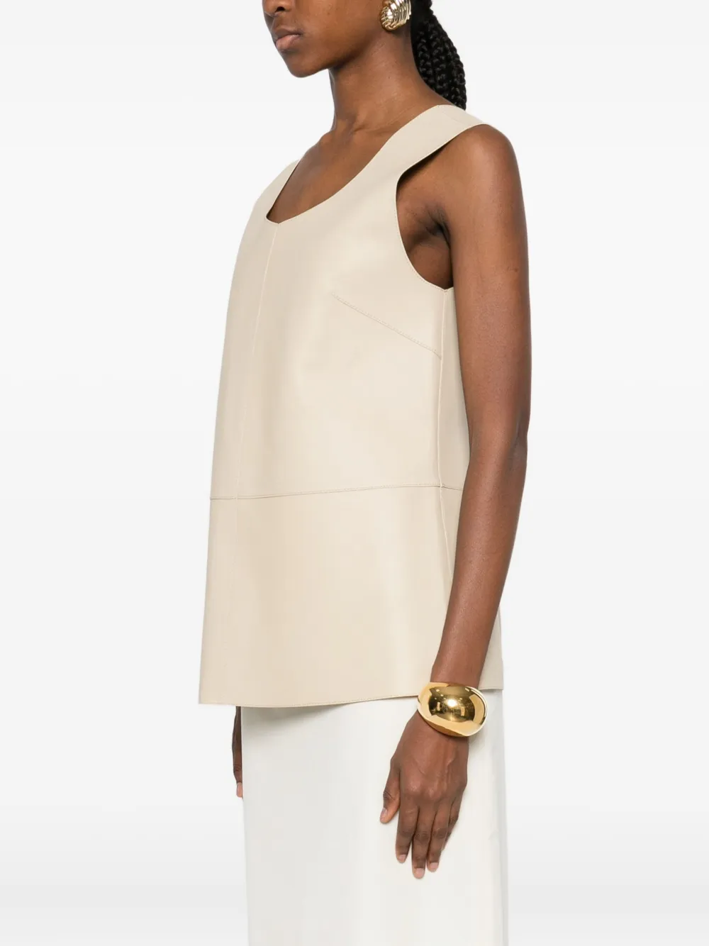 TOTEME Leren top Beige