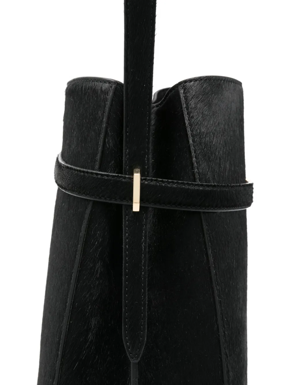 TOTEME Leren bucket-tas Zwart