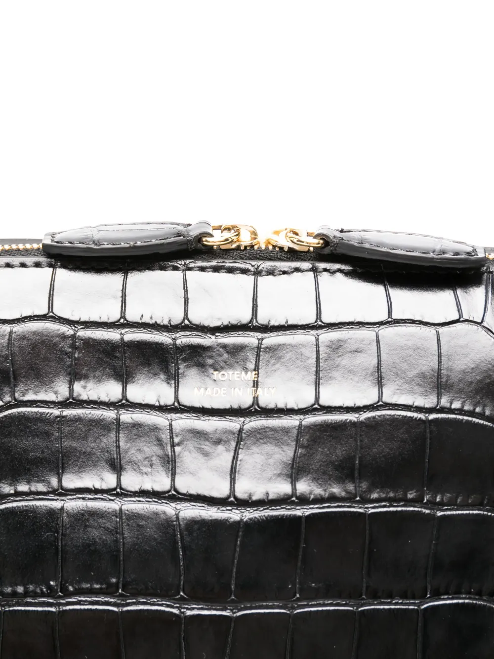 Totême Mittelgrosser Day Tote Bag Mit Kroko-prägung In Black
