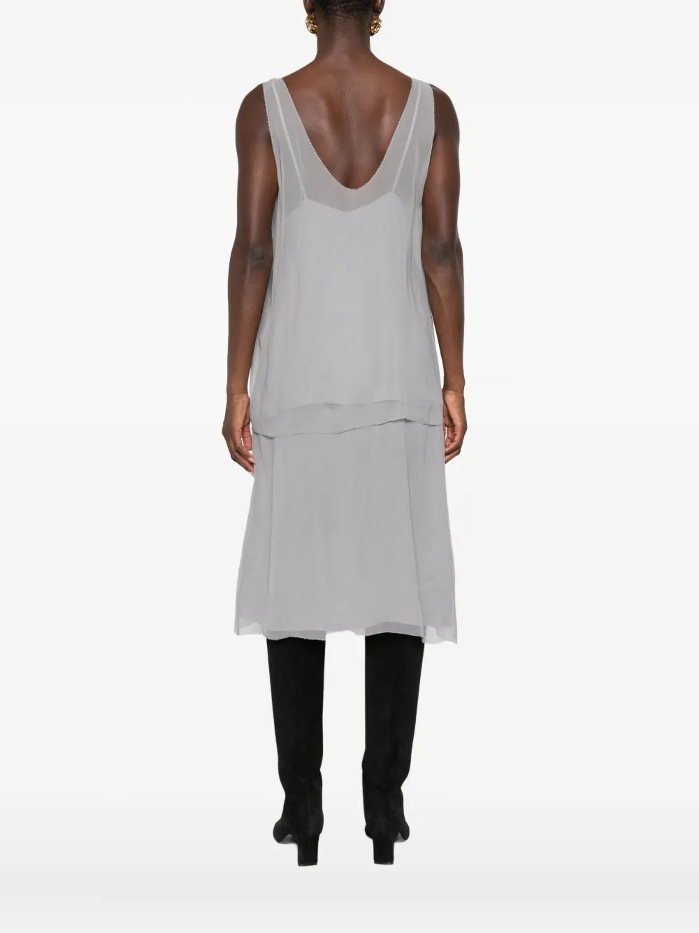 Totême V-neck Slip Top In Gray