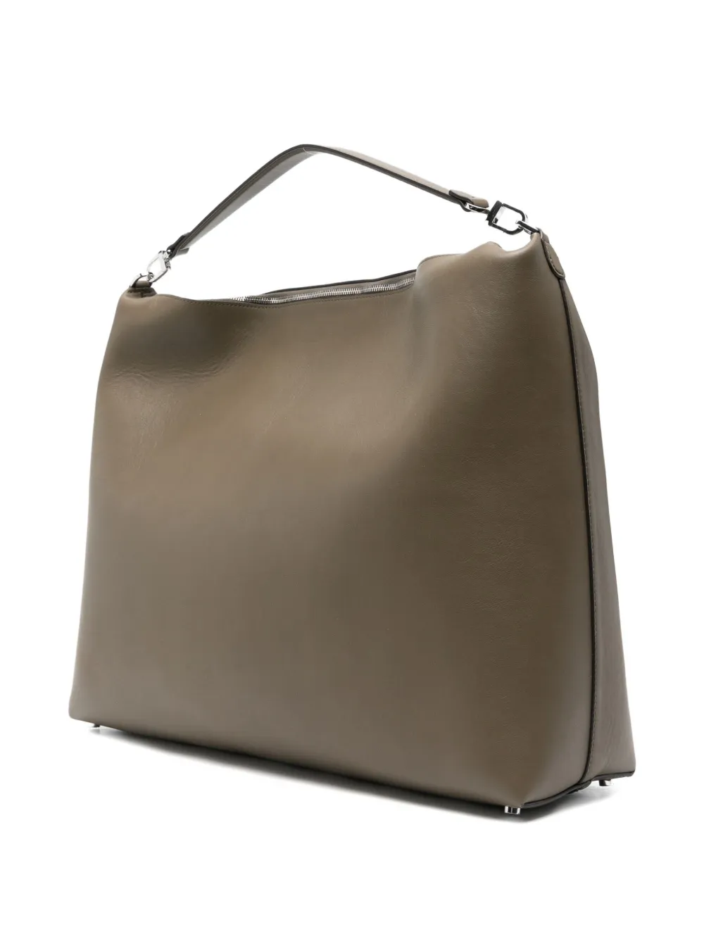 TOTEME Bevel leren schoudertas - Bruin