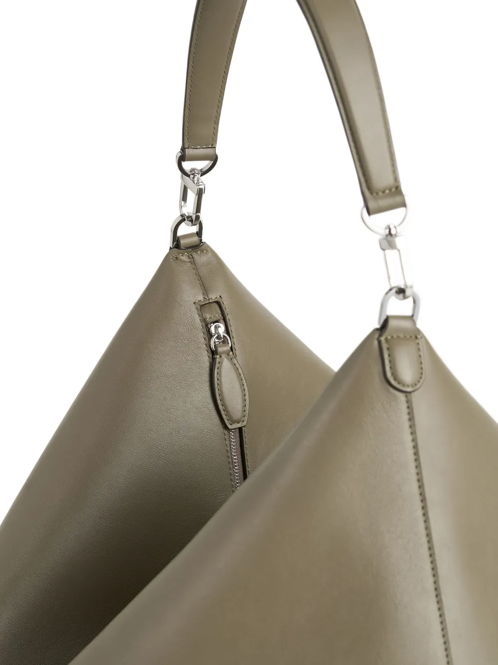 TOTEME Bevel leren schoudertas Bruin