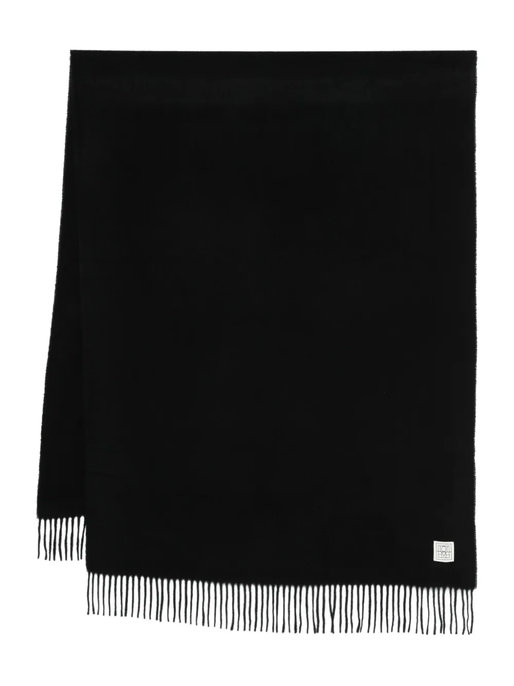 Totême Fringed Scarf In Black