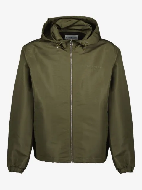 Givenchy logo-embroidered hooded windbreaker