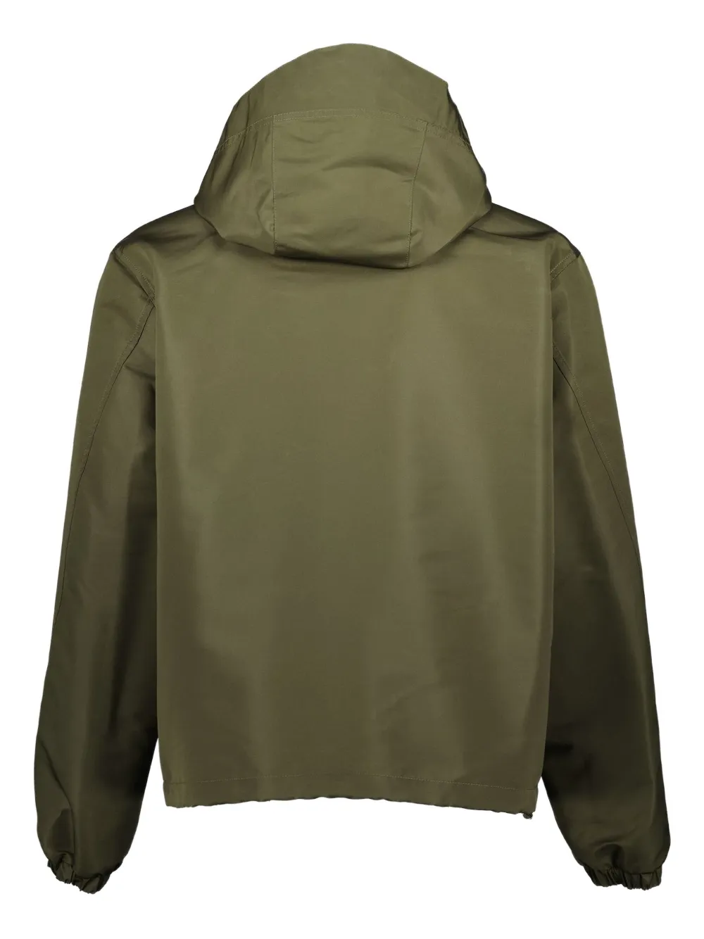 Givenchy logo-embroidered hooded windbreaker Groen