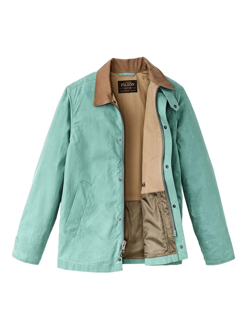 Filson Ranger corduroy-collar field jacket Blauw
