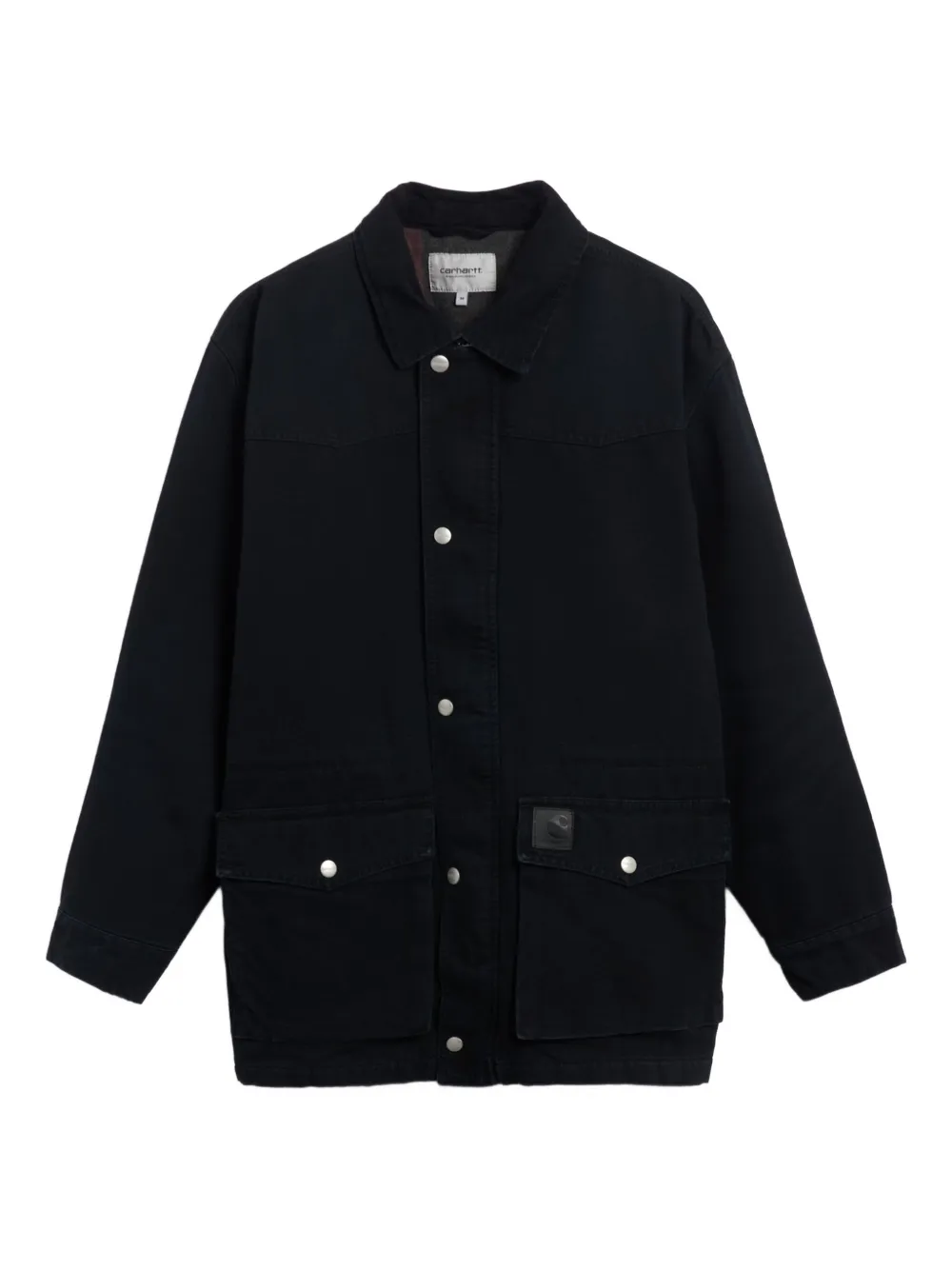 Carhartt WIP buttoned pocket coat | أسود | Image 1