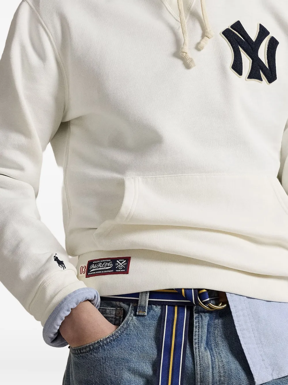 Polo Ralph Lauren x Yankees fleece hoodie Wit