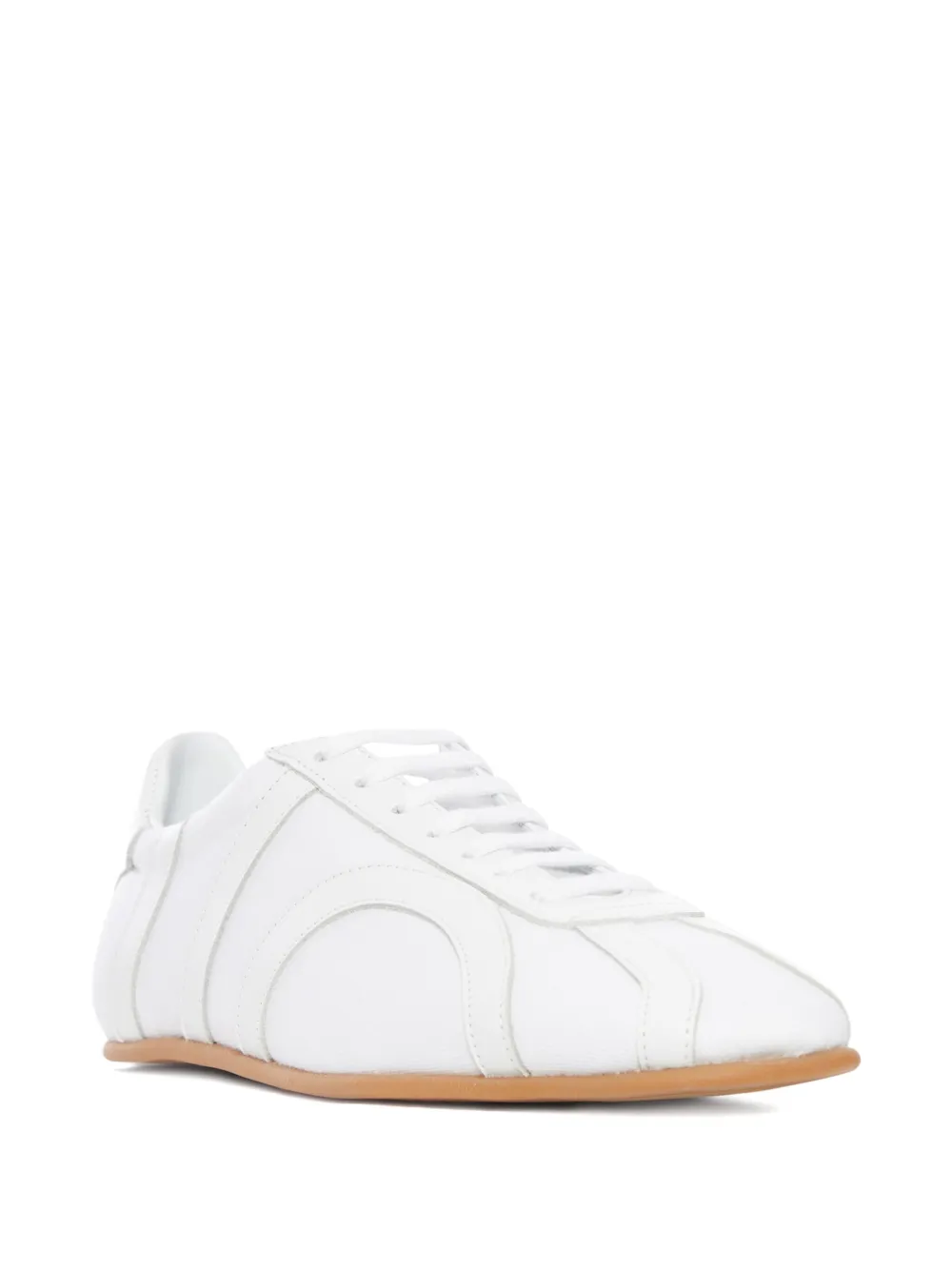 TOTEME leather-panel lace-up sneakers White
