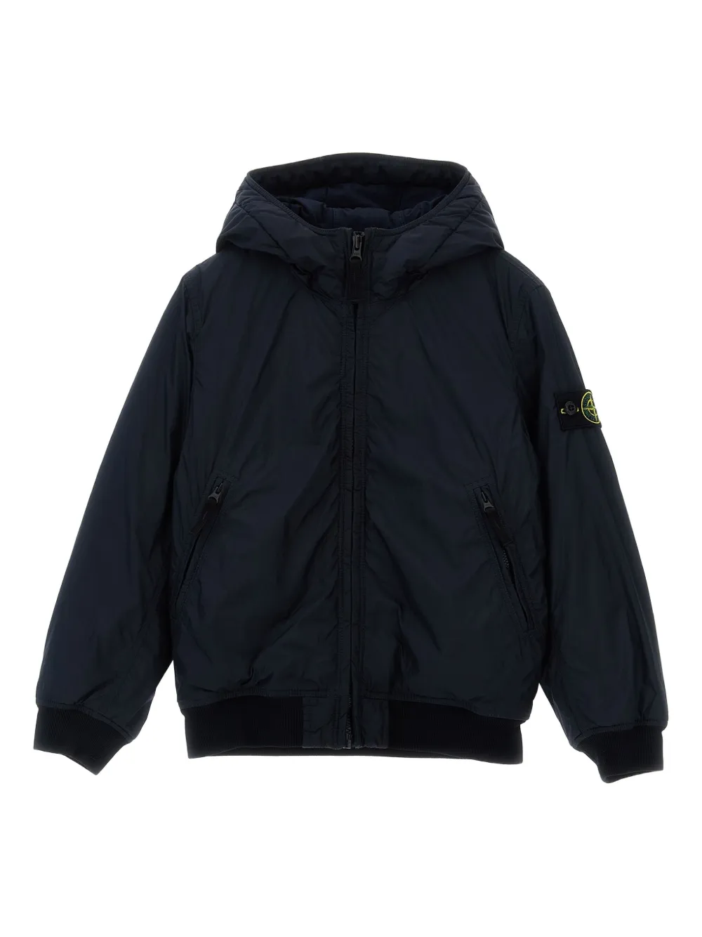 Stone Island Junior Bomberjack met logopatch Blauw