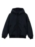 Stone Island Junior logo-patch zip-up bomber jacket - Blue