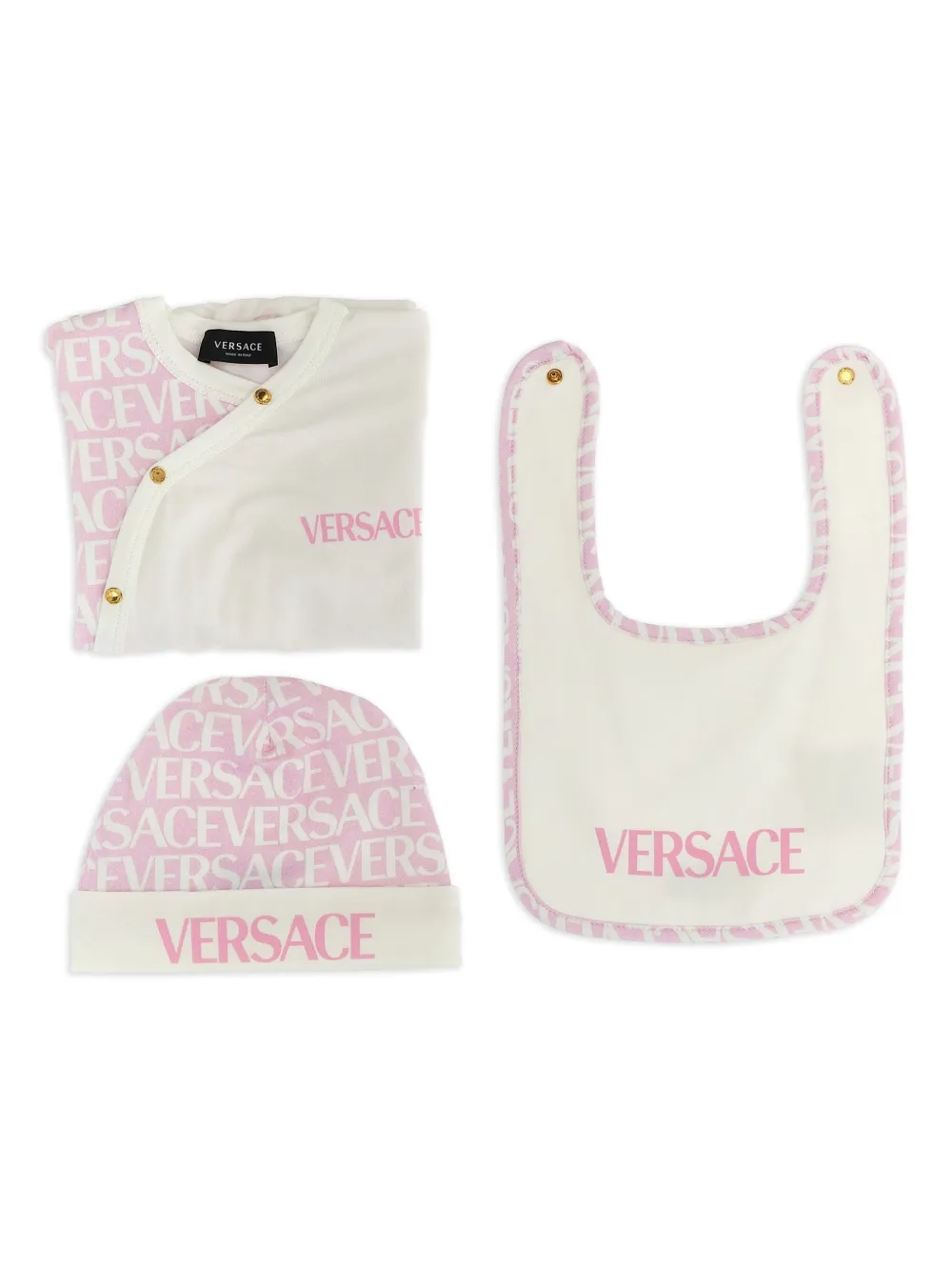 Versace Kids Babypakje met logoprint Roze