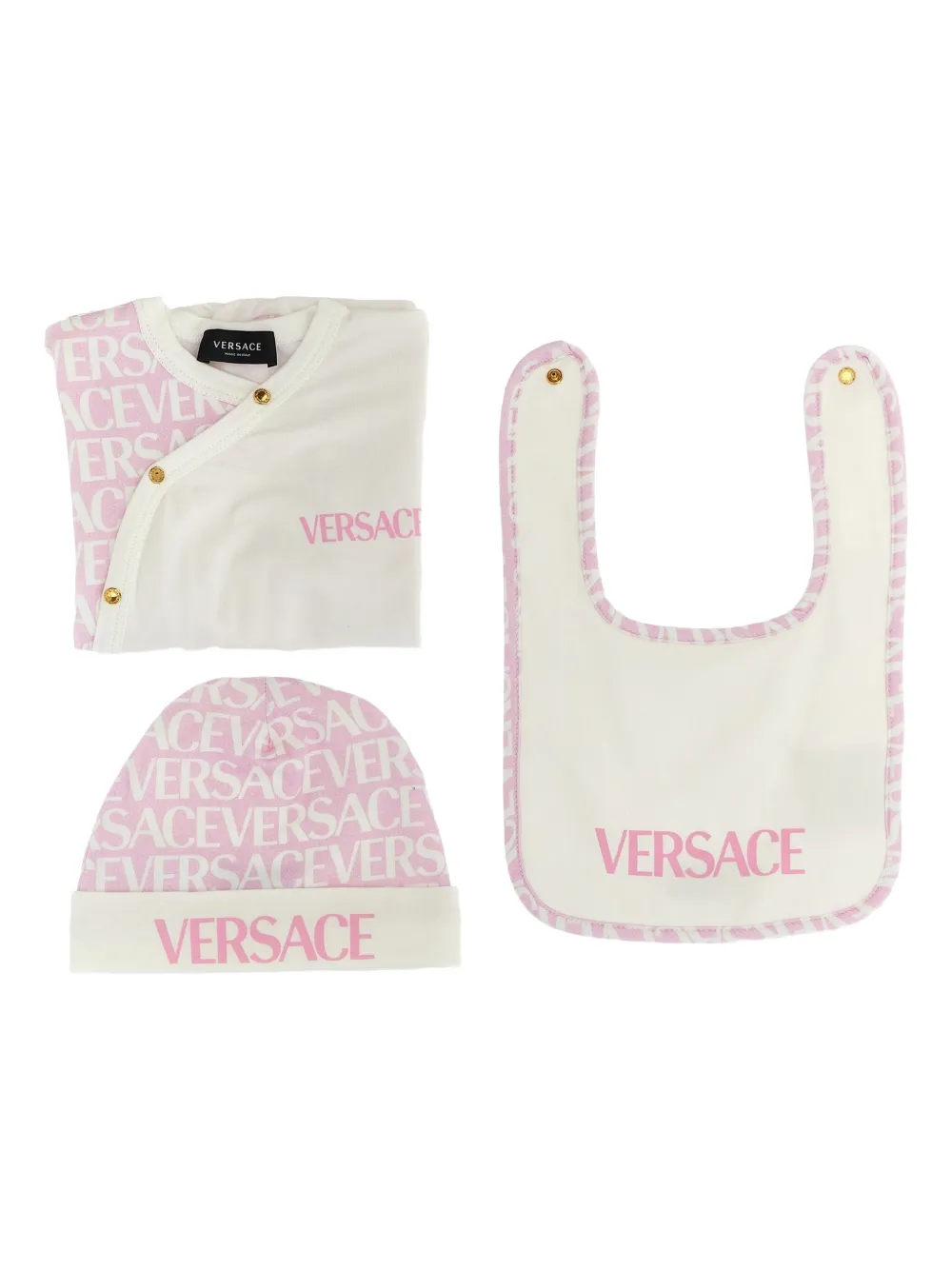 Versace Kids Babypakje met logoprint Roze