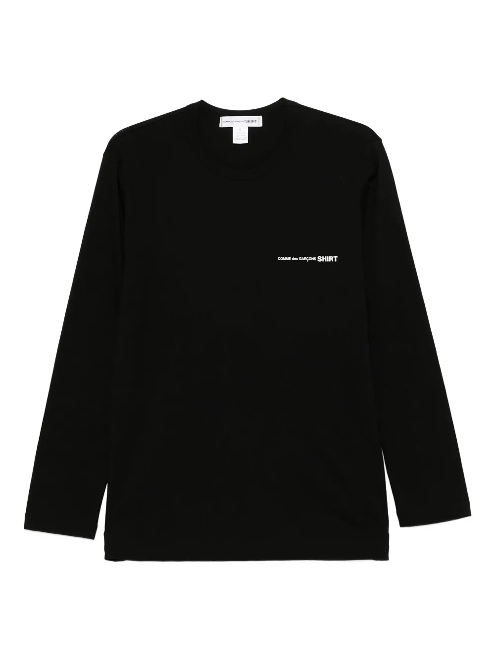 Comme des Garçons Homme logo-print long-sleeve T-shirt Zwart