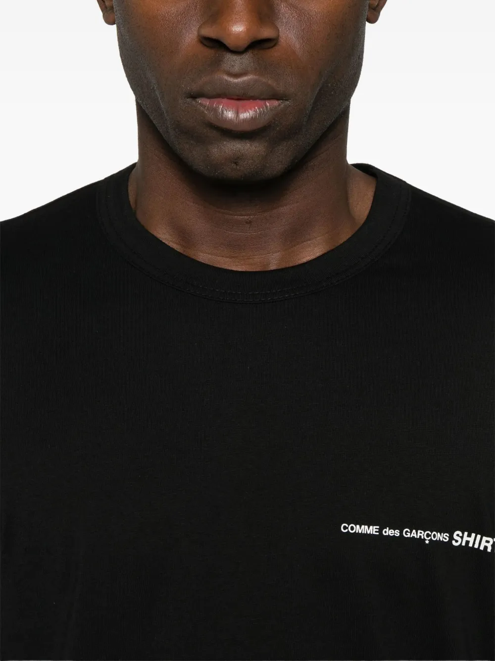 Comme des Garçons Homme logo-print long-sleeve T-shirt Zwart