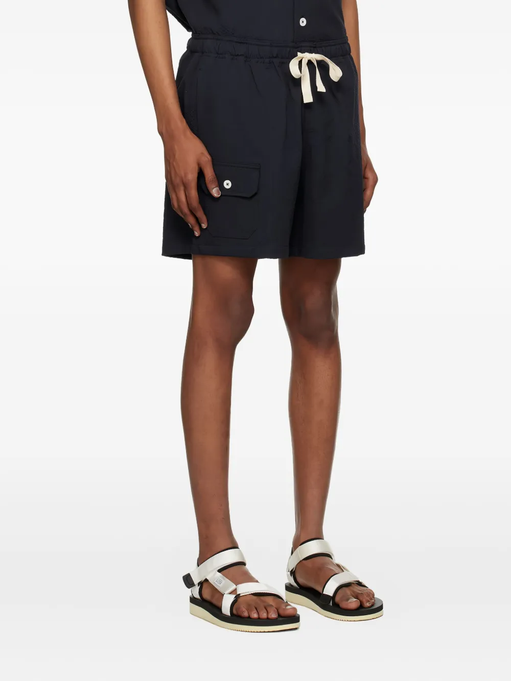 Howlin' Shorts met textuur Blauw