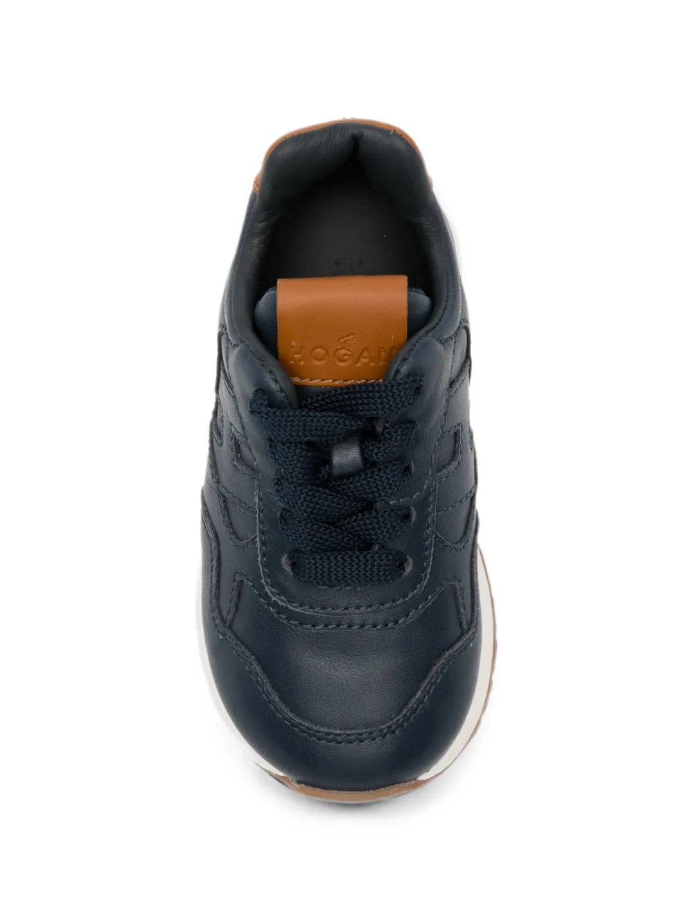 Hogan Kids logo-patch sneakers Blauw
