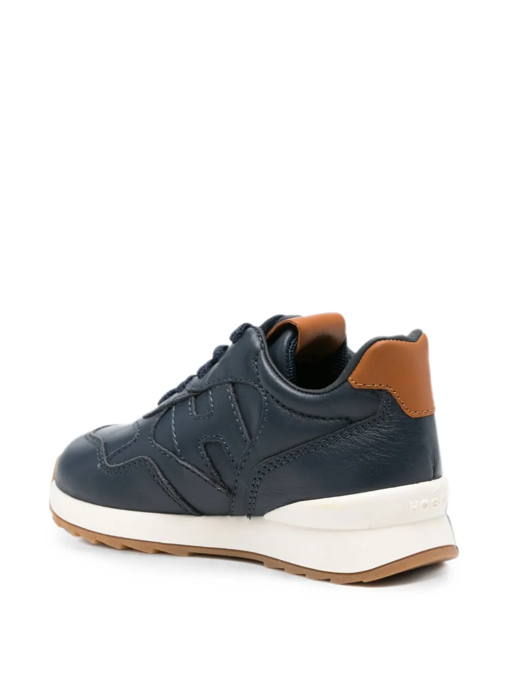 Hogan Kids logo-patch sneakers Blauw