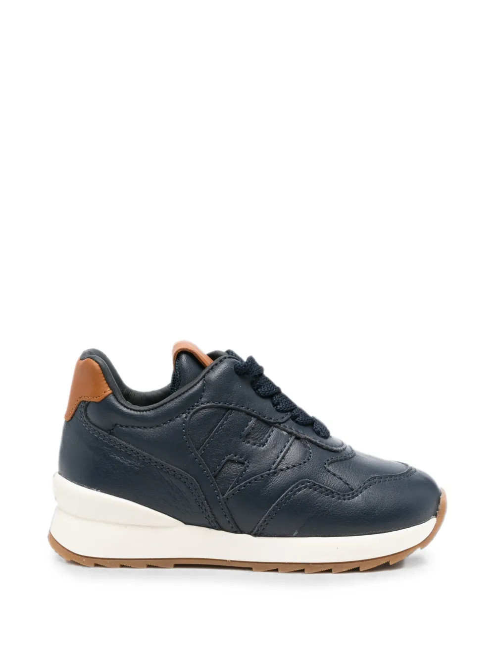Hogan Kids logo-patch sneakers - Blu