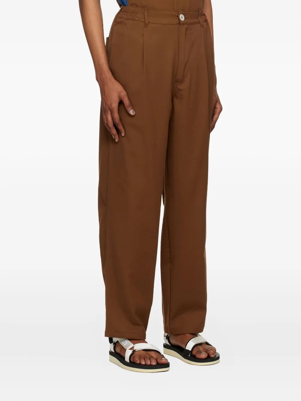 Howlin' Stretch-katoenen broek met textuur Bruin